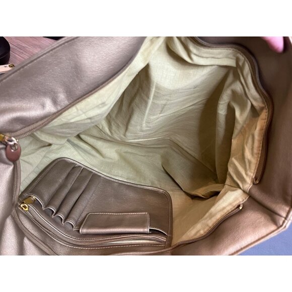 Gold Tone Large Satchel Bag - Picture 8 of 16